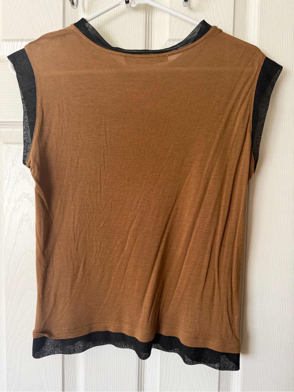 Zara Brown Tank Top with Black Trim - Picture 3 of 3
